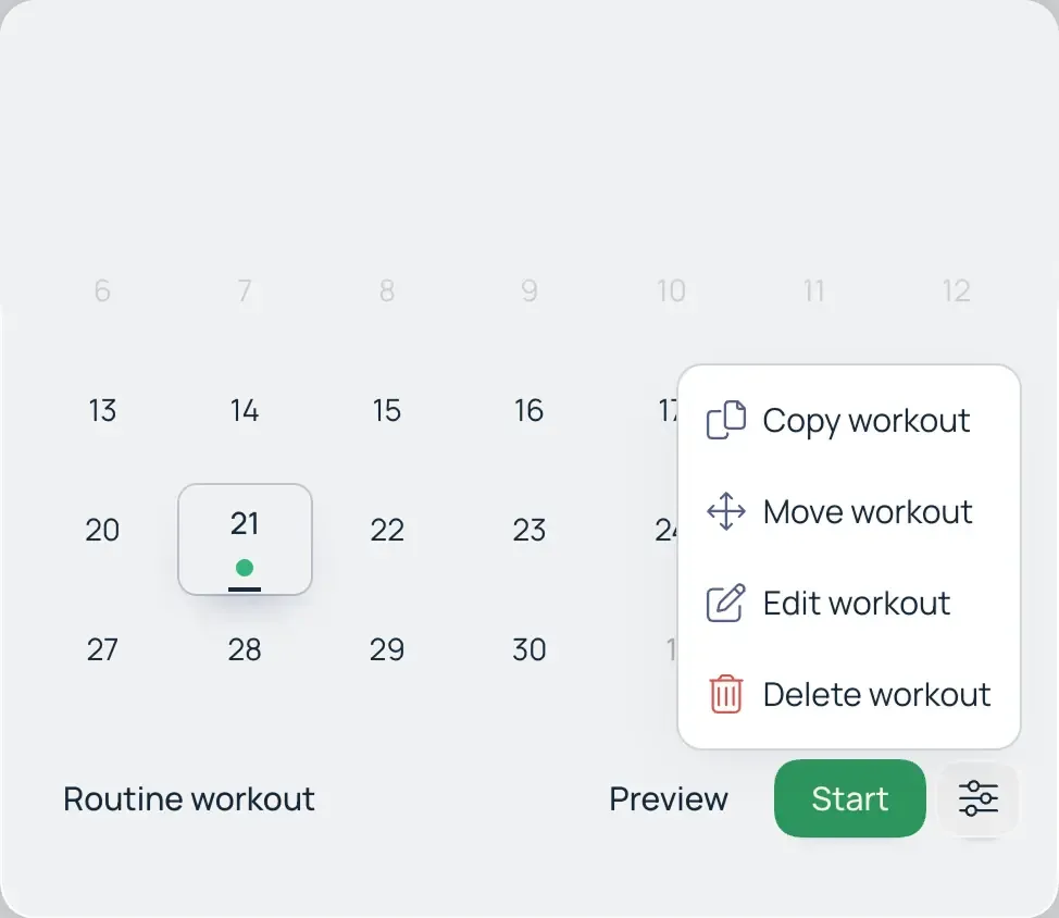 Create workout